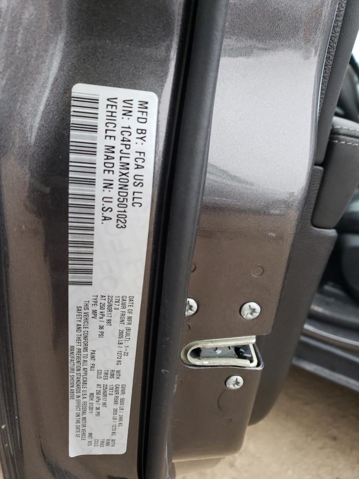 2022 JEEP CHEROKEE LATITUDE LUX VIN:1C4PJLMX0ND501023