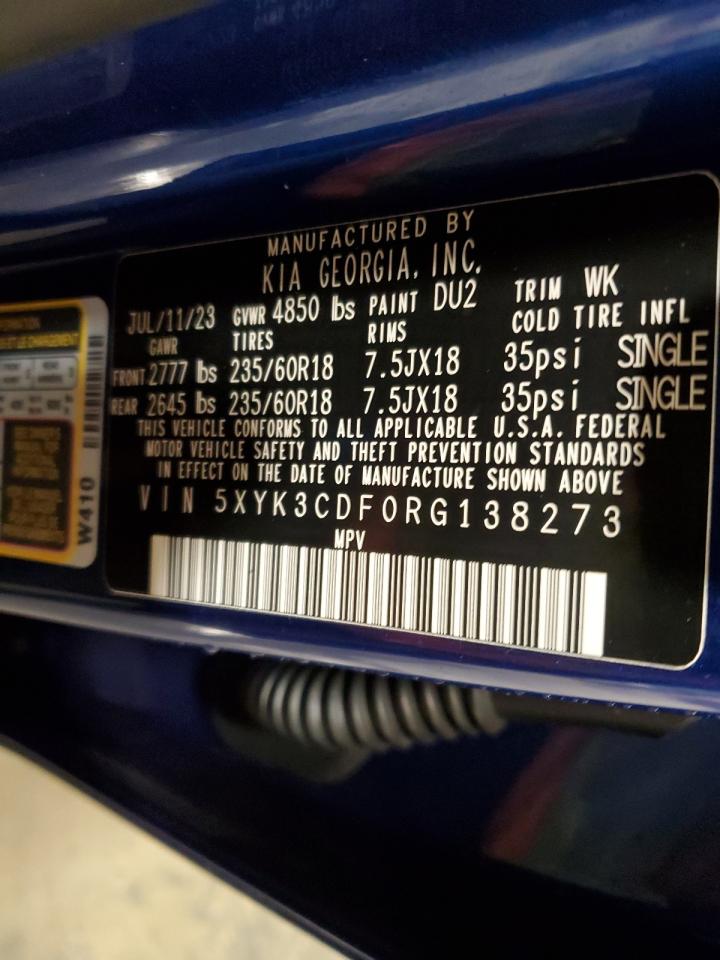 2024 KIA SPORTAGE EX VIN:5XYK3CDF0RG138273