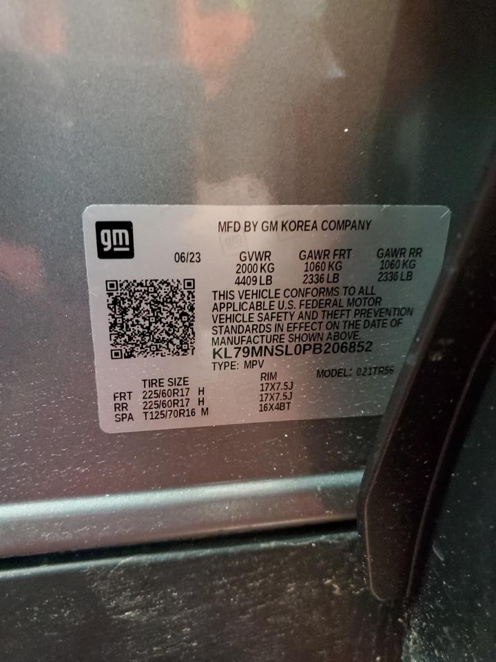 2023 CHEVROLET TRAILBLAZER LS VIN:KL79MNSL0PB206852