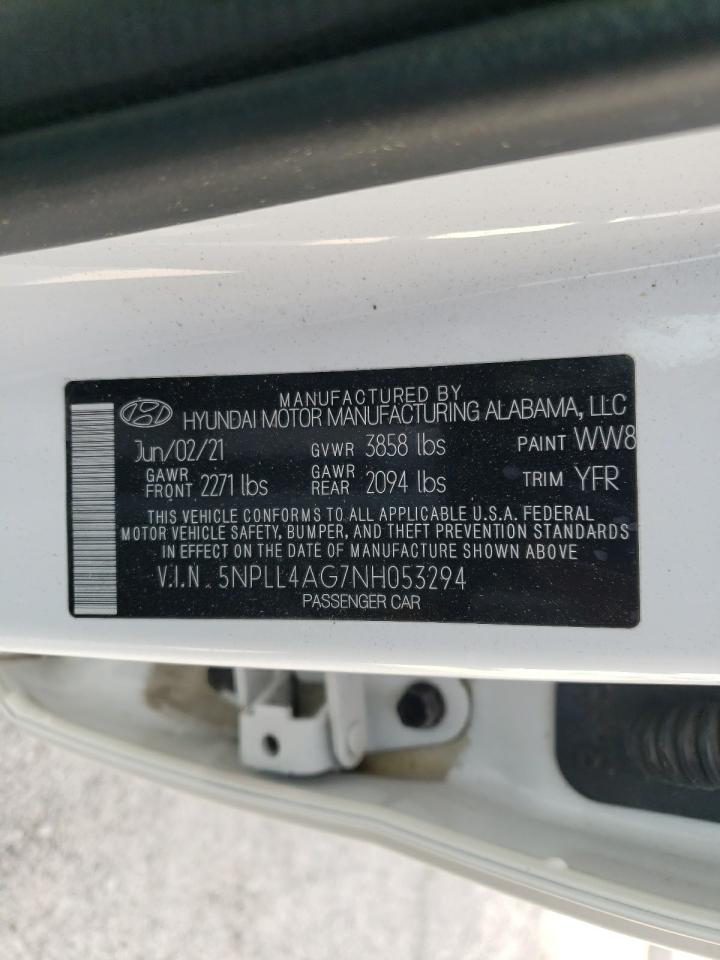 2022 HYUNDAI ELANTRA SE VIN:5NPLL4AG7NH053294