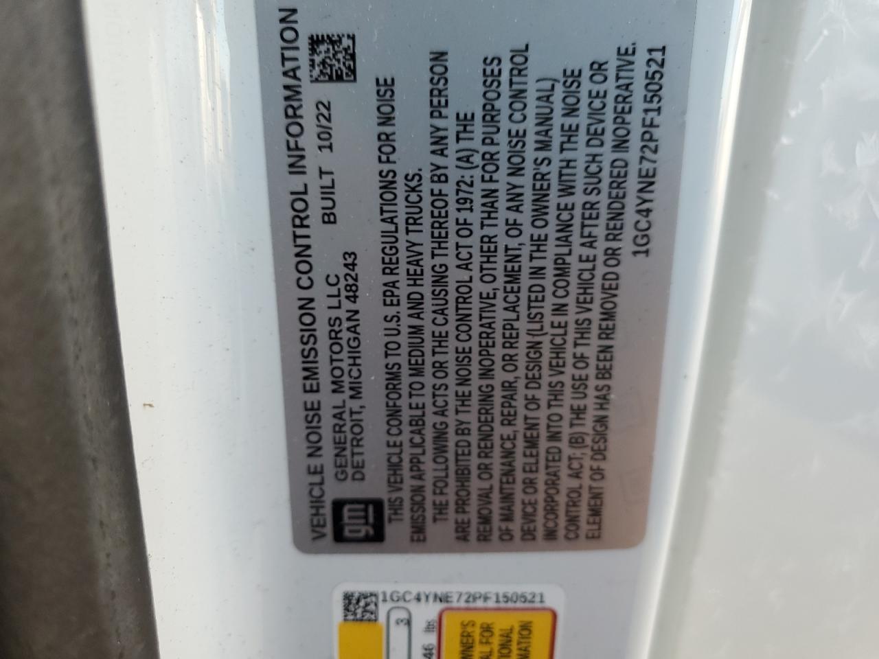 2023 CHEVROLET SILVERADO K2500 HEAVY DUTY LT VIN:1GC4YNE72PF150521