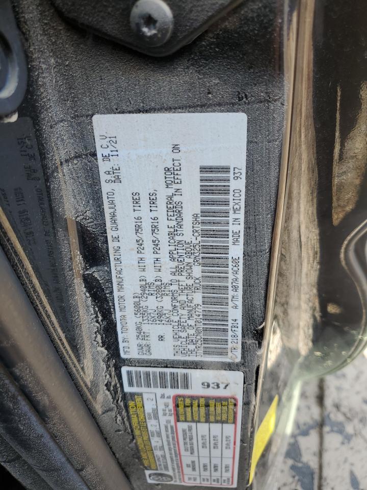 2022 TOYOTA TACOMA ACCESS CAB VIN:3TYRZ5CN0NT014779