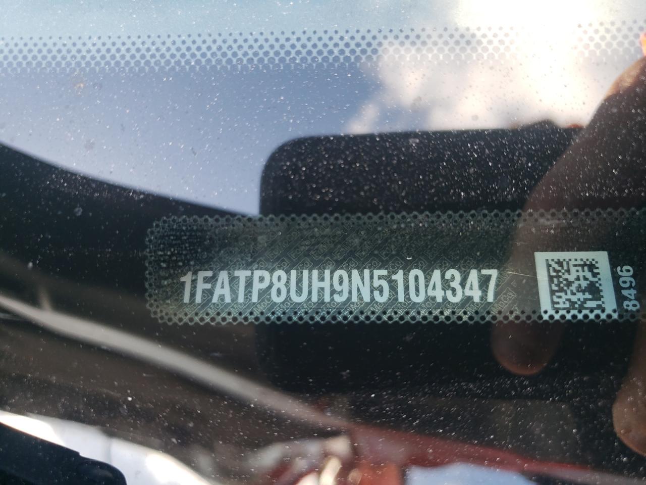 2022 FORD MUSTANG VIN:1FATP8UH9N5104347