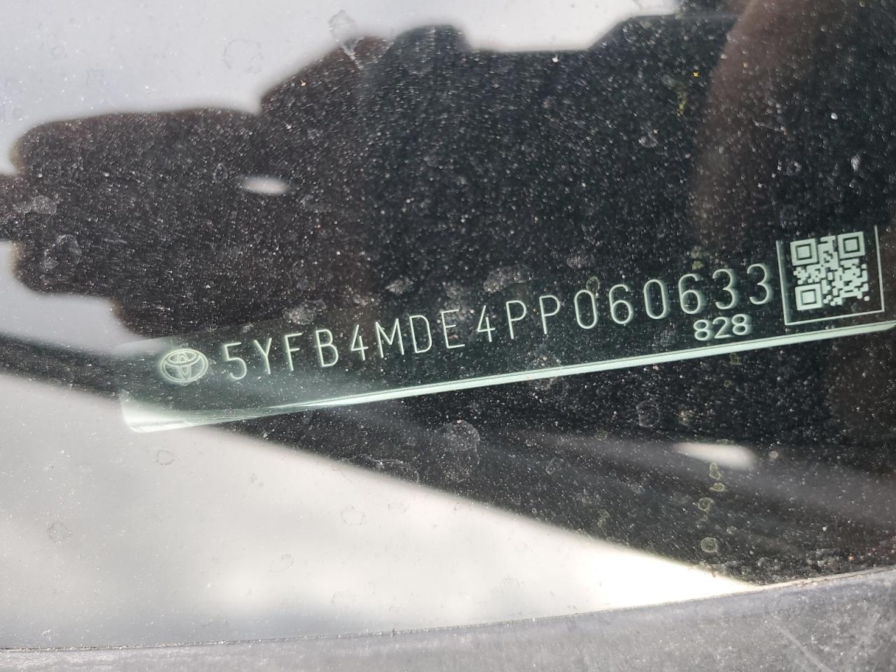 2023 TOYOTA COROLLA LE VIN:5YFB4MDE4PP060633