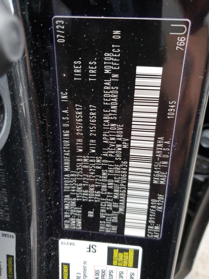 2023 TOYOTA COROLLA CROSS L VIN:7MUAAABG3PV068436