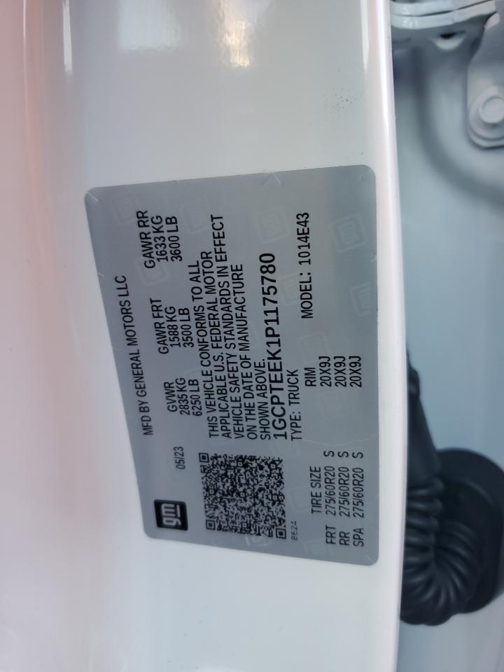 2023 CHEVROLET COLORADO TRAIL BOSS VIN:1GCPTEEK1P1175780