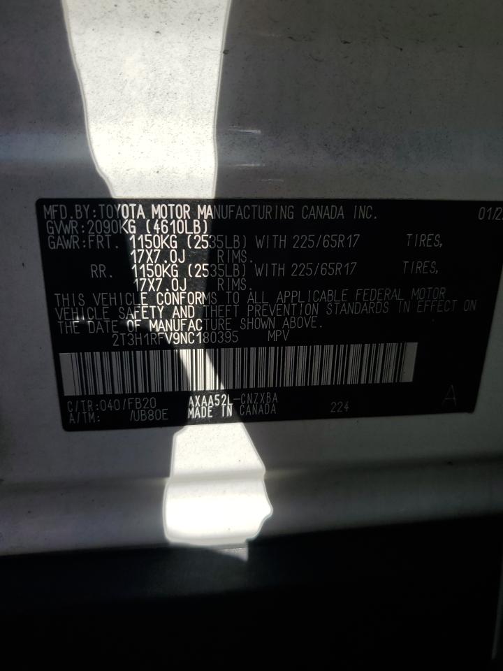 2022 TOYOTA RAV4 LE VIN:73638383