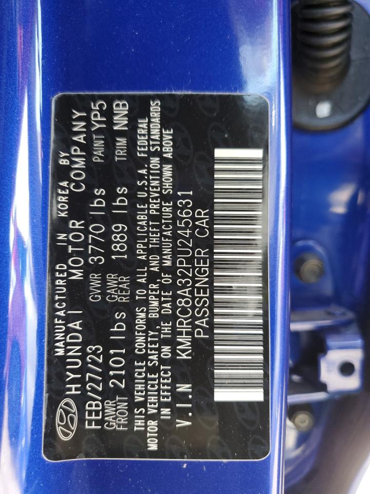 2023 HYUNDAI VENUE SEL VIN:KMHRC8A32PU245631