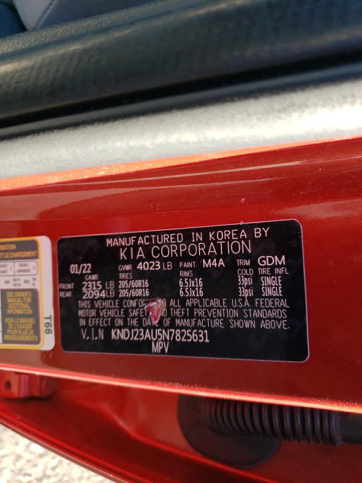 2022 KIA SOUL LX VIN:KNDJ23AU5N7825631