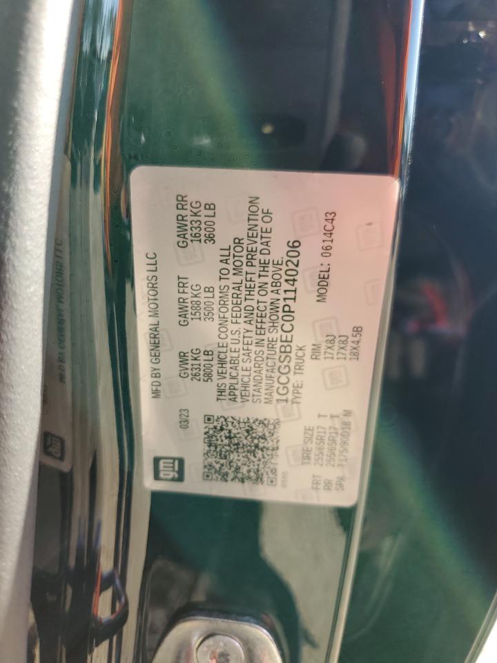 2023 CHEVROLET COLORADO VIN:1GCGSBEC0P1140206