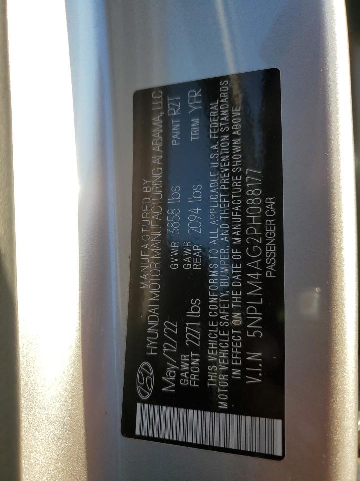 2023 HYUNDAI ELANTRA SEL VIN:5NPLM4AG2PH088177