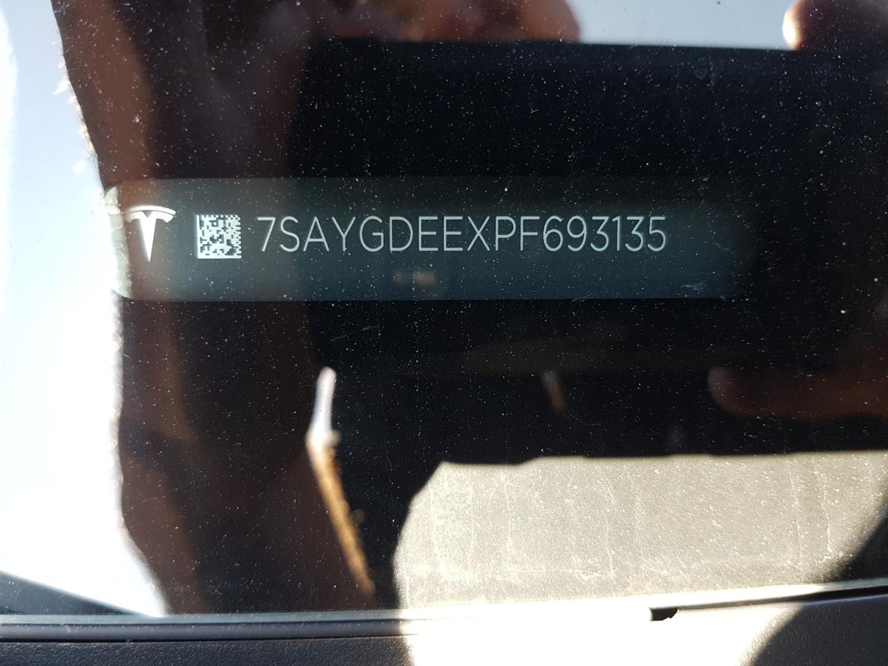 2023 TESLA MODEL Y VIN:7SAYGDEEXPF693135