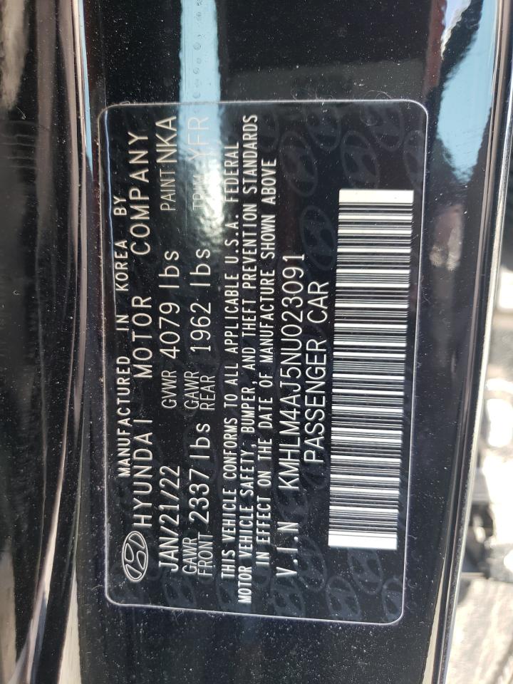 2022 HYUNDAI ELANTRA BLUE VIN:KMHLM4AJ5NU023091