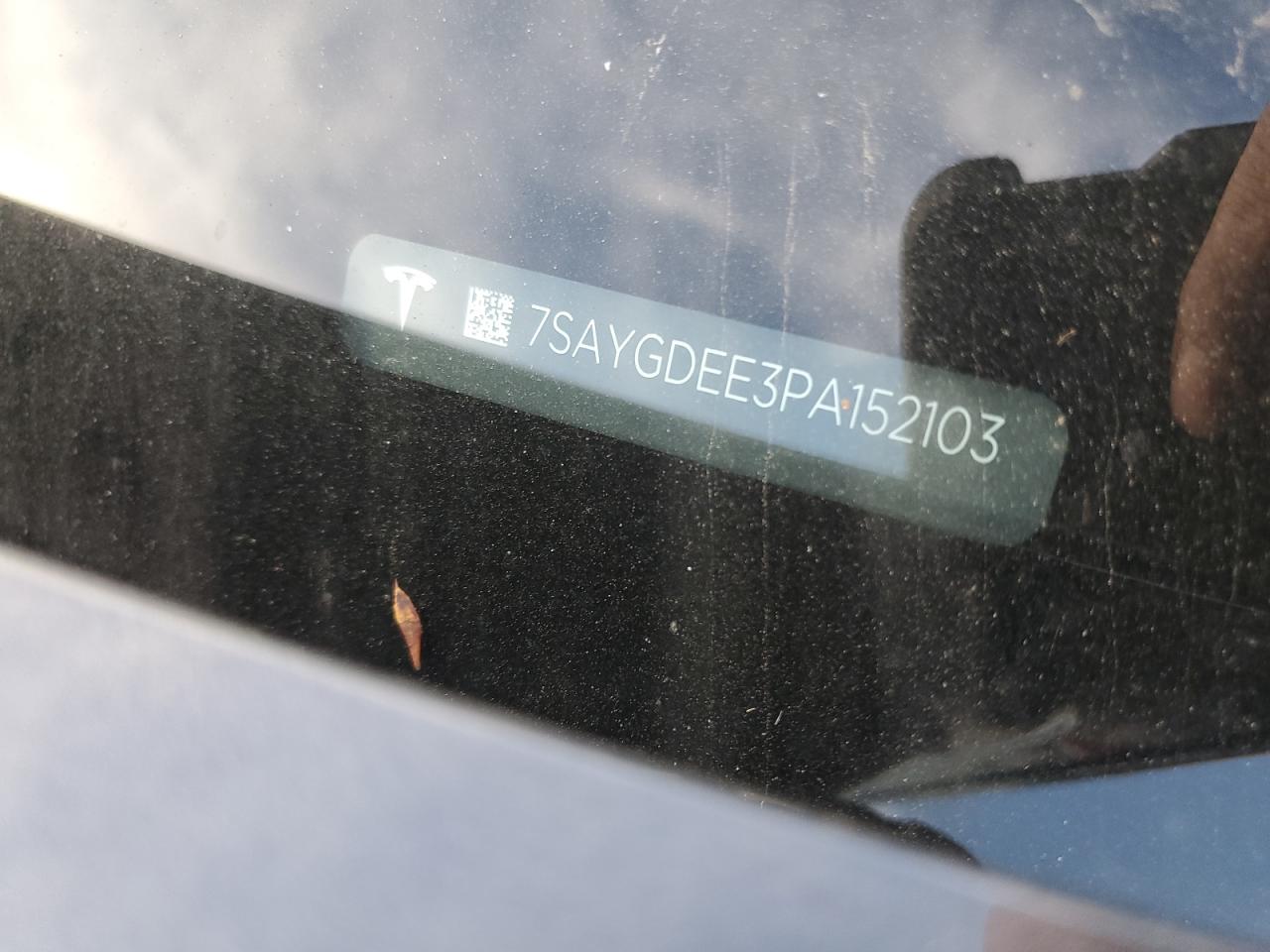 2023 TESLA MODEL Y VIN:7SAYGDEE3PA152103