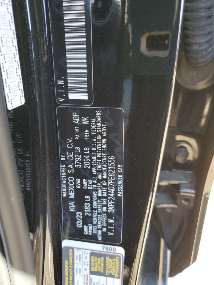 2023 KIA FORTE LX VIN:3KPF24AD7PE621556