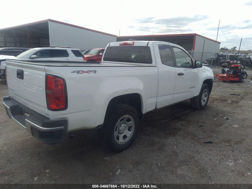 2021 CHEVROLET COLORADO 4WD WORK TRUCK VIN: 1GCHTBEA3M1129809