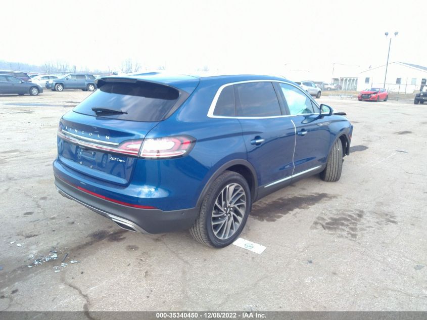 2020 LINCOLN NAUTILUS RESERVE VIN: 2LMPJ8K90LBL34831
