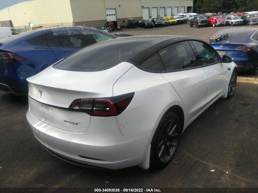 2021 TESLA MODEL 3 STANDARD RANGE PLUS VIN: 5YJ3E1EAXMF867788