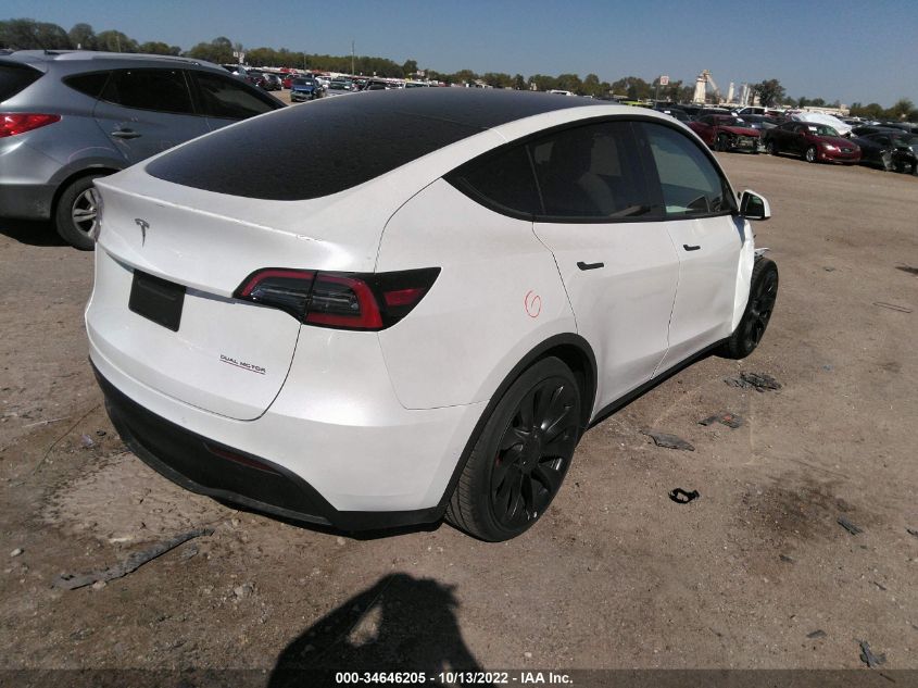 2022 TESLA MODEL Y PERFORMANCE VIN: 7SAYGDEF6NF441789