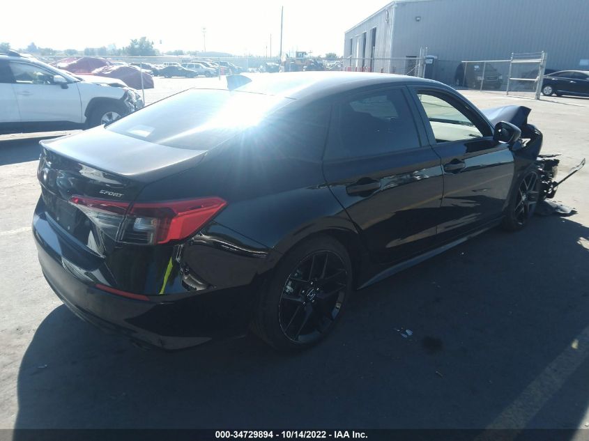 2022 HONDA CIVIC SEDAN SPORT VIN: 2HGFE2F52NH509232