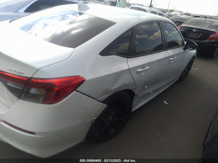 2022 HONDA CIVIC SEDAN SPORT VIN: 2HGFE2F52NH538634