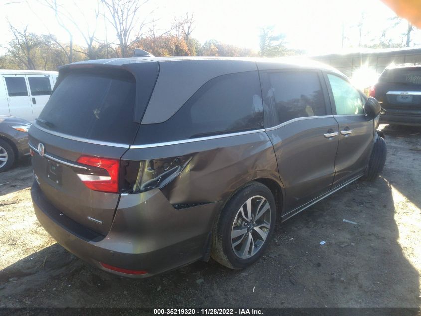 2022 HONDA ODYSSEY TOURING VIN: 5FNRL6H86NB021844