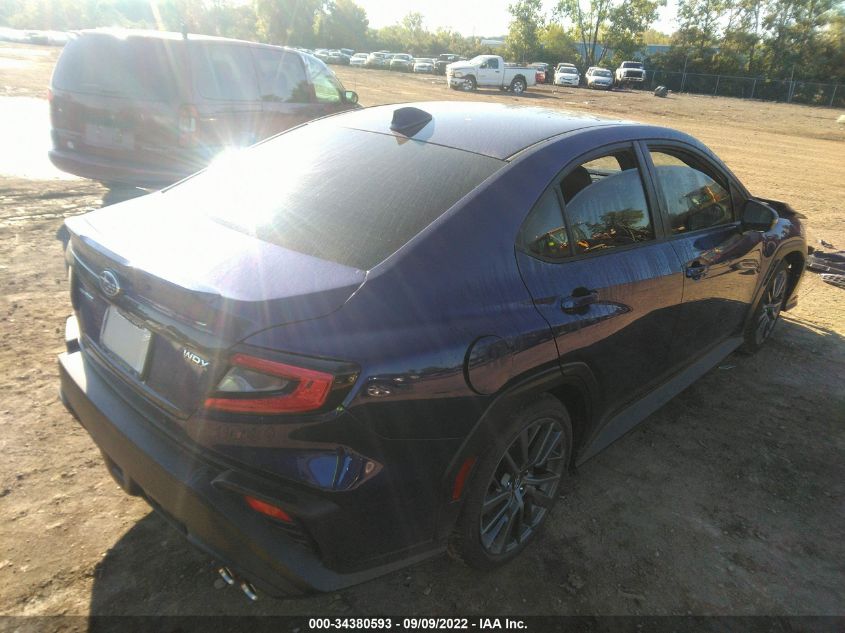 2022 SUBARU WRX GT VIN: JF1VBAU64N8010419