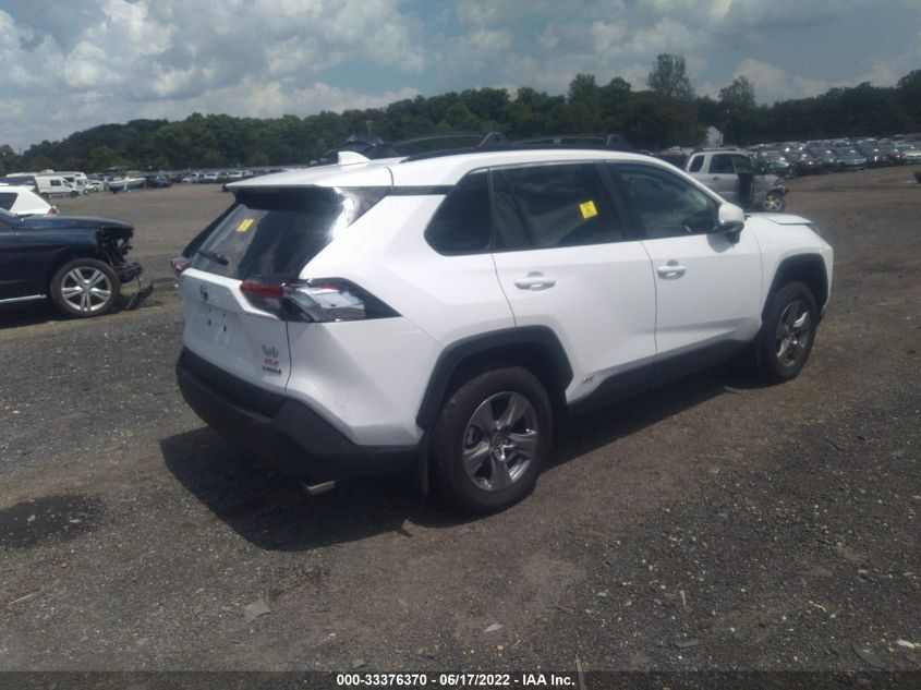 2022 TOYOTA RAV4 HYBRID XLE VIN: 4T3RWRFV2NU059518