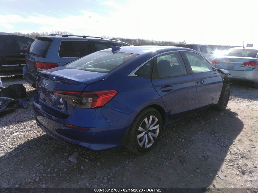 2022 HONDA CIVIC SEDAN LX VIN: 2HGFE2F2XNH528410