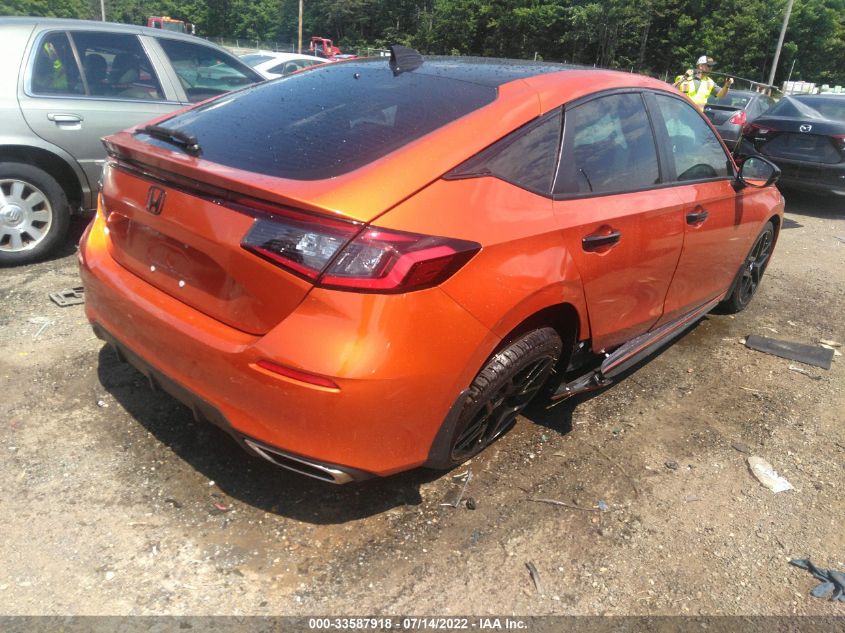 2022 HONDA CIVIC HATCHBACK SPORT TOURING VIN: 19XFL1H87NE009701