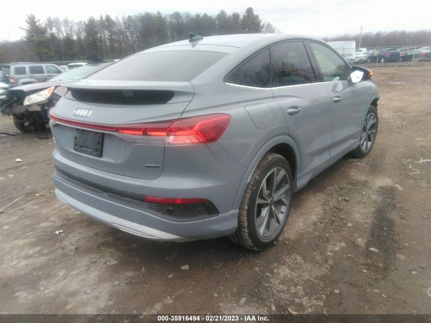 2022 AUDI Q4 E-TRON SPORTBACK PREMIUM PLUS VIN: WA1W2BFZ0NP052758