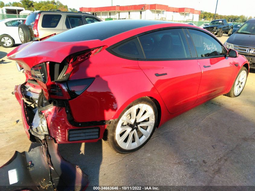 2022 TESLA MODEL 3 LONG RANGE VIN: 5YJ3E1EB6NF244436