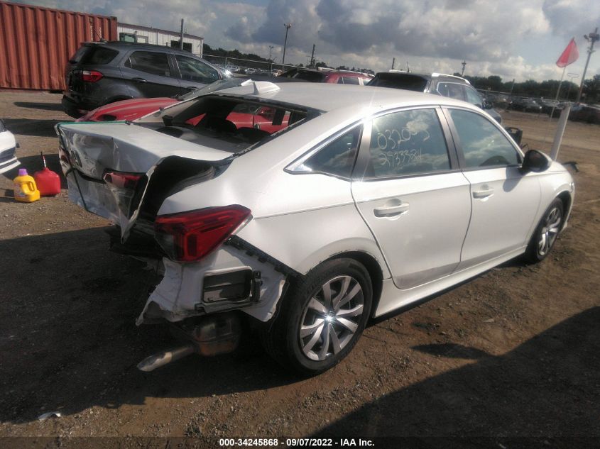 2022 HONDA CIVIC SEDAN LX VIN: 2HGFE2F22NH506594