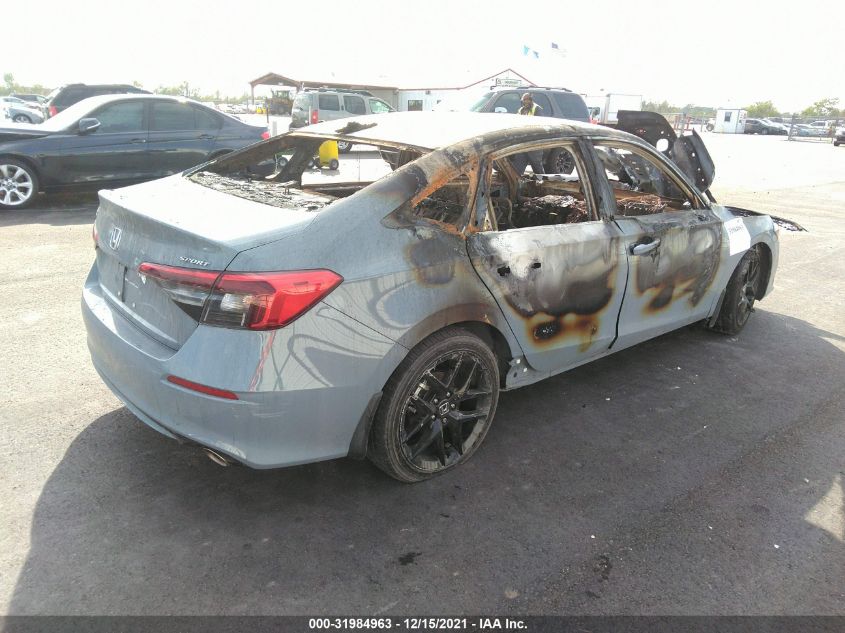 2022 HONDA CIVIC SEDAN SPORT VIN: 2HGFE2F51NH527821