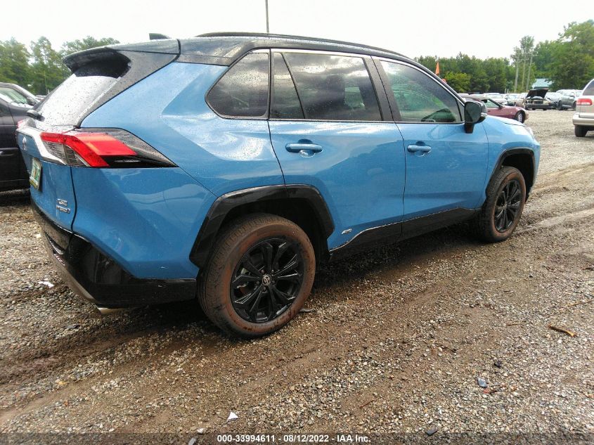 2022 TOYOTA RAV4 HYBRID XSE VIN: 2T3E6RFV4NW035932