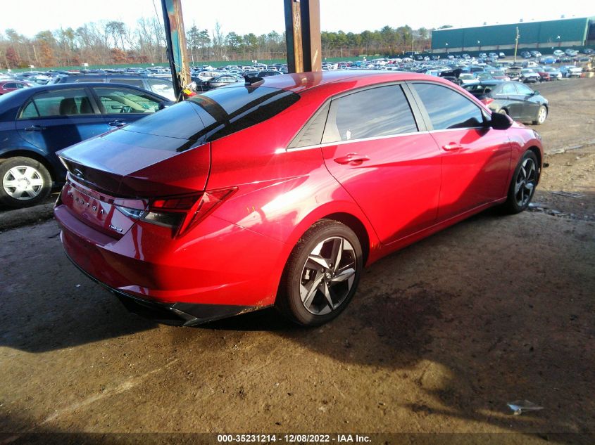 2022 HYUNDAI ELANTRA LIMITED VIN: 5NPLP4AG6NH079437