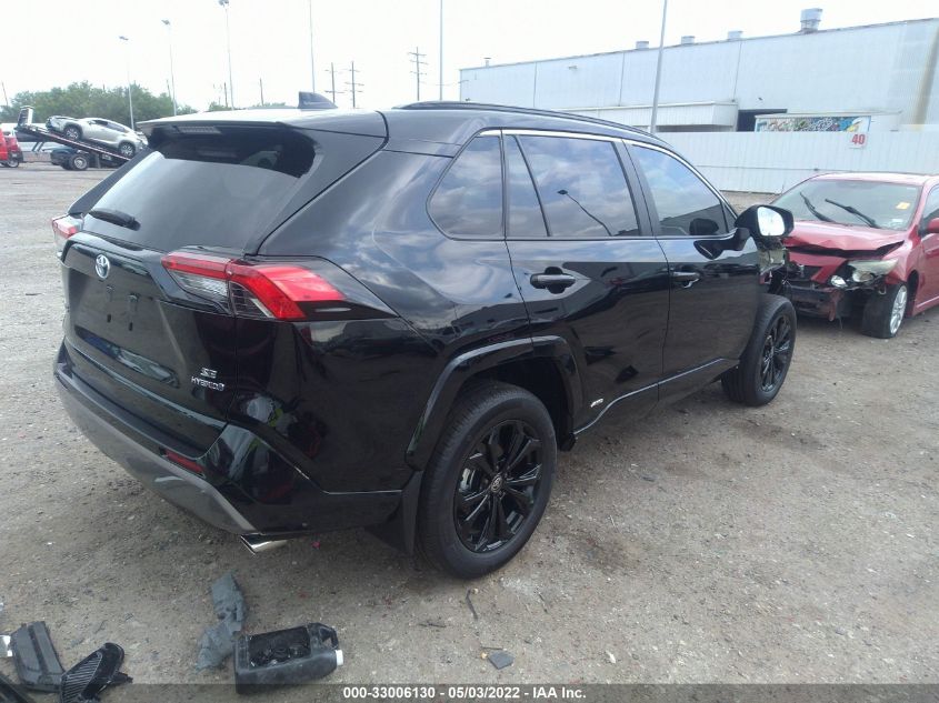 2022 TOYOTA RAV4 HYBRID SE VIN: 4T3T6RFV9NU074538