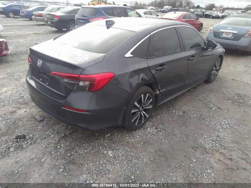 2022 HONDA CIVIC SEDAN EX VIN: 2HGFE1F74NH318570