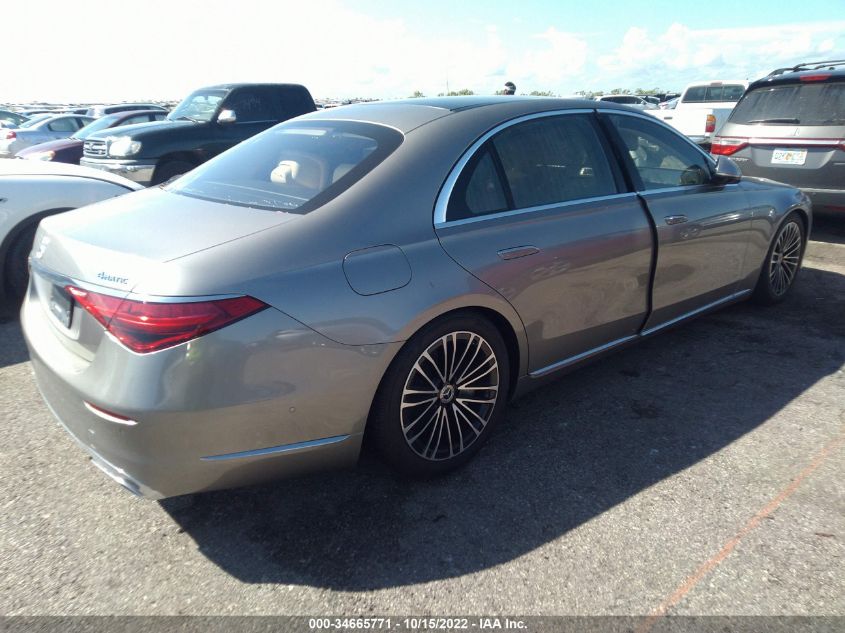 2021 MERCEDES-BENZ S-CLASS S 580 VIN: W1K6G7GB1MA034847