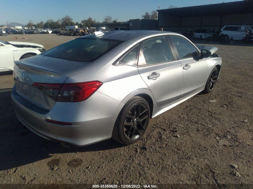 2022 HONDA CIVIC SEDAN SPORT VIN: 2HGFE2F52NH523759