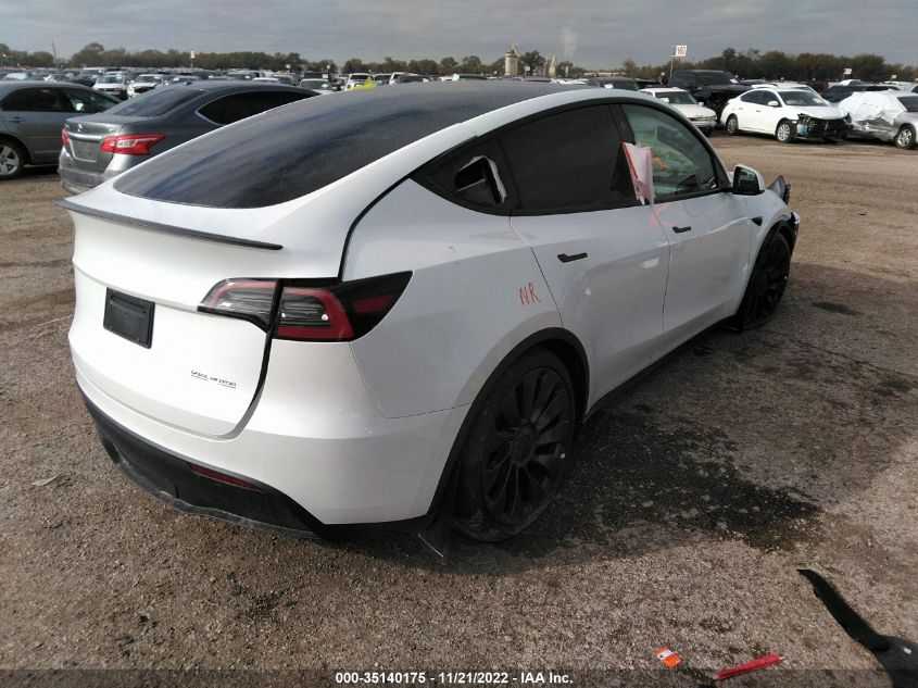 2022 TESLA MODEL Y PERFORMANCE VIN: 7SAYGDEF6NF509895
