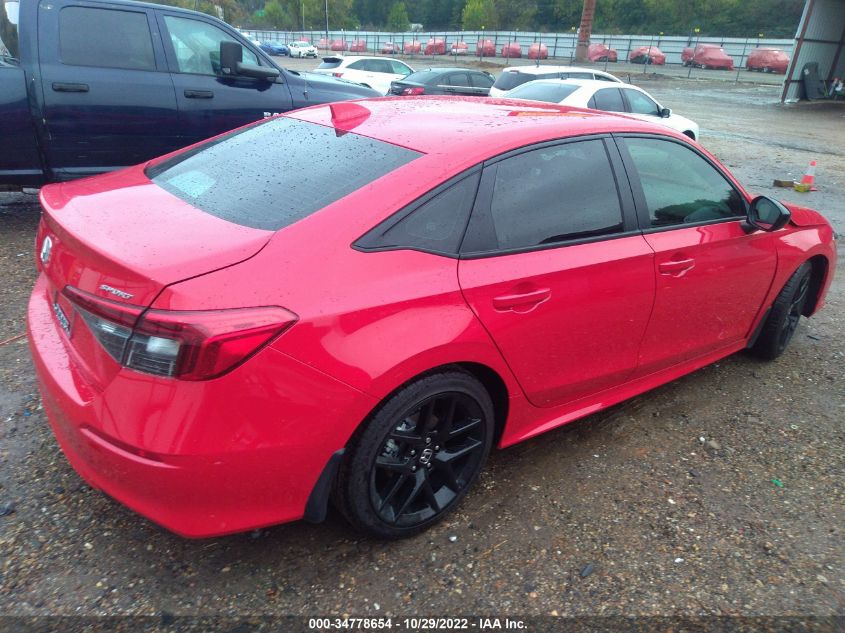 2022 HONDA CIVIC SEDAN SPORT VIN: 2HGFE2F51NH598601
