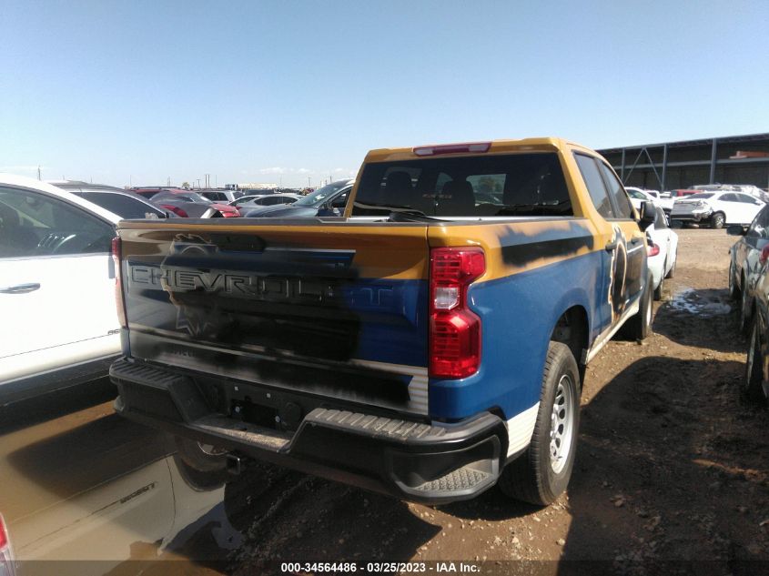 2022 CHEVROLET SILVERADO 1500 LTD WORK TRUCK VIN: 3GCPWAEK0NG198000