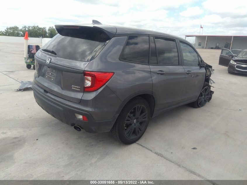 2021 HONDA PASSPORT SPORT VIN: 5FNYF7H2XMB001907