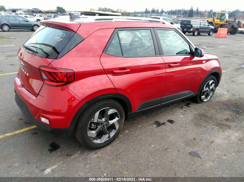 2022 HYUNDAI VENUE SEL VIN: KMHRC8A32NU169664