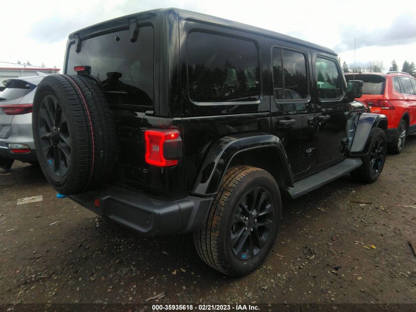 2022 JEEP WRANGLER 4XE UNLIMITED SAHARA VIN: 1C4JJXP63NW182964