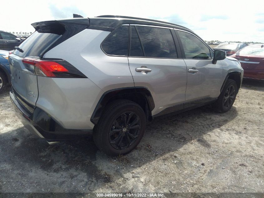 2022 TOYOTA RAV4 HYBRID XSE VIN: 2T3E6RFV0NW031232