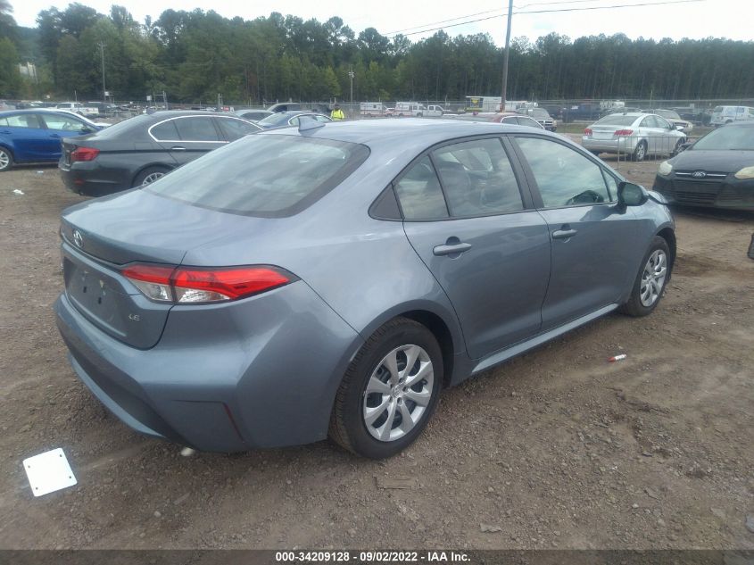 2022 TOYOTA COROLLA LE VIN: 5YFEPMAEXNP285936