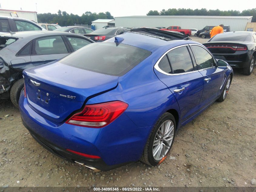 2021 GENESIS G70 2.0T VIN: KMTG34LA4MU066830