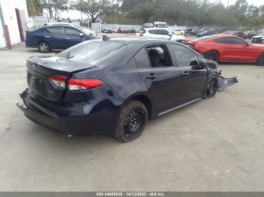 2022 TOYOTA COROLLA LE VIN: 5YFEPMAE8NP362299